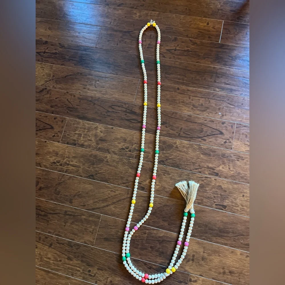 🩷💛 Colorful Wood Bead Garland ❤️💚